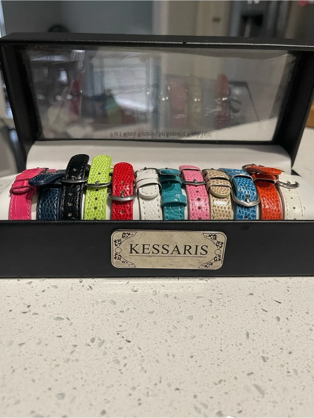 Kessaris Women’s Multicolor Leather Watch Strap Set